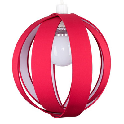 ValueLights Red Modern Fabric Globe Ceiling Pendant Light Shade