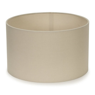 ValueLights Reni Natural Fabric Small Drum Shade | DIY At B&Q