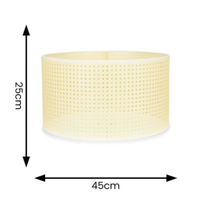 ValueLights Reni Natural Woven Rattan Wicker Effect X Large Ceiling Pendant Light Shade