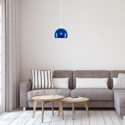 ValueLights Retro Blue Arco Style Dome Ceiling Pendant Light Shade