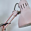 ValueLights Retro Designer Style Adjustable Pink Metal Bedside Desk Table Lamp