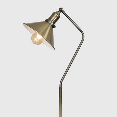 Provence 1 Light Floor Lamp – Aged Brass