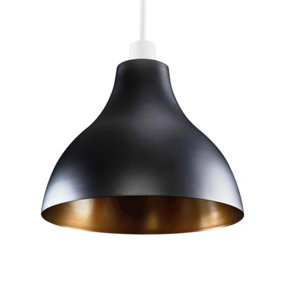 ValueLights Retro Style Black And Gold Metal Ceiling Pendant Light Shade