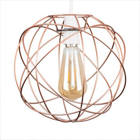 ValueLights Retro Style Copper Metal Basket Cage Ceiling Pendant Light Shade