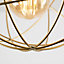 ValueLights Retro Style Gold Metal Basket Cage Ceiling Pendant Light Shade