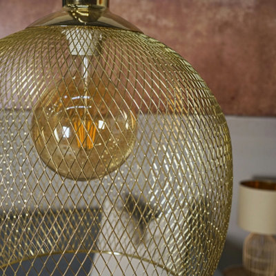 Wire mesh deals ceiling light