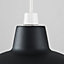 ValueLights Retro Style Matt Black Easy Fit Ceiling Pendant Light Shade