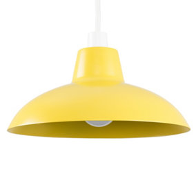 ValueLights Retro Style Yellow Metal Easy Fit Ceiling Pendant Light Shade