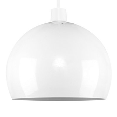 ValueLights Retro White Arco Style Dome Ceiling Pendant Light Shade