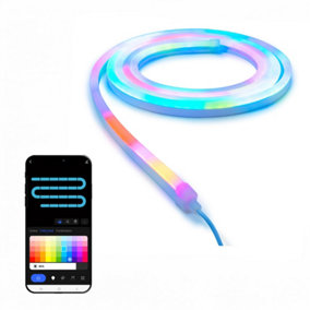 ValueLights RGBIC 5M Smart Rope Light, WiFi App Control, Music Sync Colour Changing LED Lights, Neon Strip Light