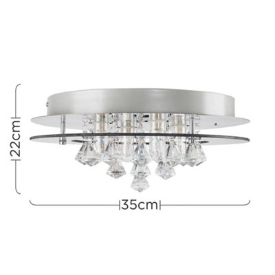 ValueLights Romano Modern IP44 Rated 2 Tier Halo Design Tinted Glass K5 ...