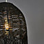 ValueLights Rustic Black Woven Rope Bird Cage Ceiling Pendant Light Shade