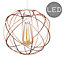ValueLights Rutherford Copper Ceiling Pendant Shade and B22 Pear LED 4W Warm White 2700K Bulb