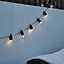 ValueLights Set of 10 IP44 Rated Decorative Outdoor Garden Integrated Warm White LED Festoon Clear Globe Lights 6M Length