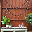 ValueLights Set of 10 IP44 Rated Decorative Outdoor Garden Integrated Warm White LED Festoon Clear Globe Lights 6M Length