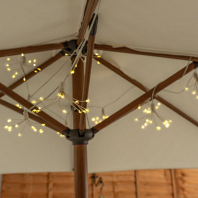 ValueLights Set of 10 - Solar Powered Outdoor Garden Starburst Fairy String Lights