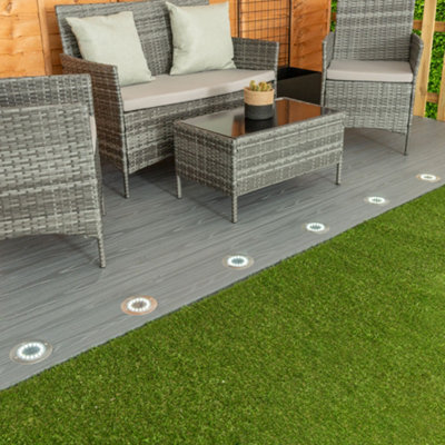 ValueLights Set of 6 - Solar Decking Lights, Solar Powered Ground ...
