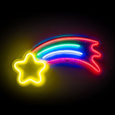 ValueLights Shooting Star Neon White Light Decoration | DIY at B&Q