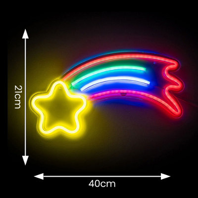 ValueLights Shooting Star Neon White Light Decoration