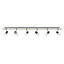 ValueLights Silver Ceiling Bar Spotlight Includes 6 x LED Cool White 6500K Bulbss