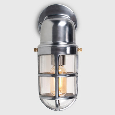 ValueLights Silver Nautical Fisherman Metal Outdoor Wall Light