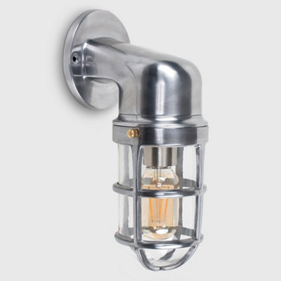 ValueLights Silver Nautical Fisherman Metal Outdoor Wall Light