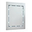 ValueLights Slim LED Battery Operated Illuminating Rectangular IP44 Rated Design Bathroom Mirror