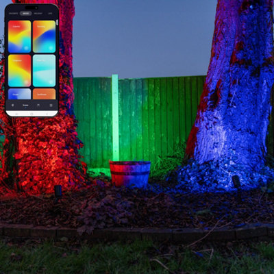 Colour changing garden spike lights top