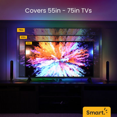 ValueLights Smart RGBIC LED TV Light Bars and Wi-Fi TV Backlight with ...