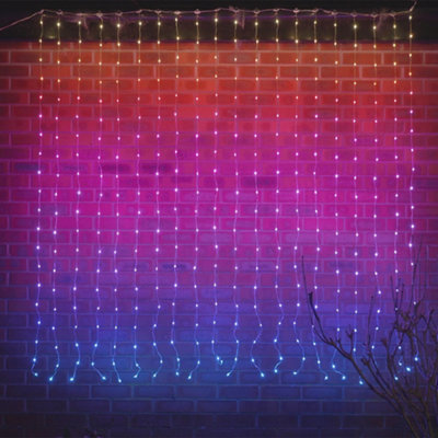 ValueLights Smart RGBIC Neon Curtain Lights, DIY Customisable WiFi Colour Changing Backdrop Light with Music Sync and App Control