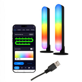 ValueLights Smart RGBIC TV Light Bars, WiFi TV Backlight with App Control and Music Sync - USB Plug