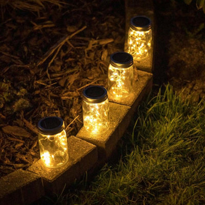 Buy Black Solar Powered Outdoor Lanterns Outdoor Lights B Q