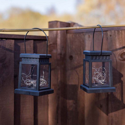ValueLights Solar Black Outdoor Lantern