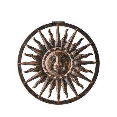 ValueLights Solar Powered Outdoor Apollo Sun Wall Art Garden Fence Ornament Light