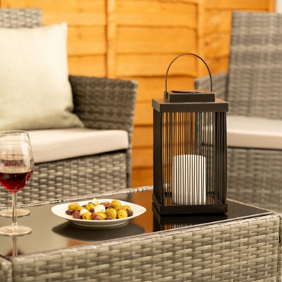 ValueLights Solar Powered Outdoor Garden Candlelight Flicker Effect Table Lamp