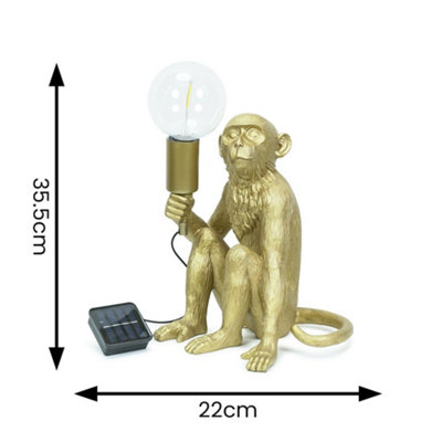 thumbnail image 2 of Brillibrum Monkey Table Lamp – E27/E14 Socket – Polyresin Animal Lamp – Made In Germany 2 of 5