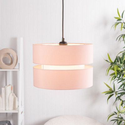 ValueLights Sophia Large Blush 2 Tier Ceiling Light Shade (D)35cm