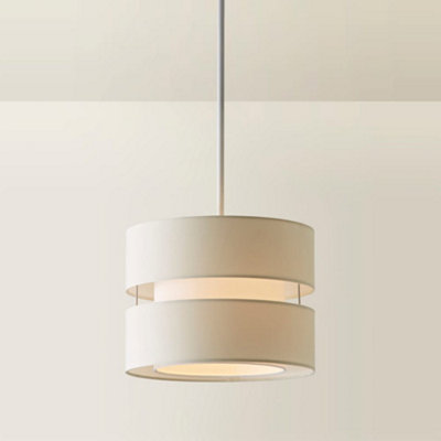 ValueLights Sophia Small Cream 2 Tier Ceiling Light Shade (D)26cm