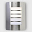 ValueLights Stainless Steel and Frosted Lens IP44 Rated Outdoor Wall Mounted Security Light