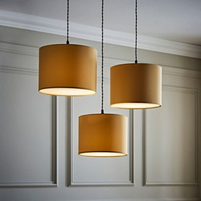 ValueLights Torbery Set of 3 Sand Nesting Ceiling Light Shades (D)30cm