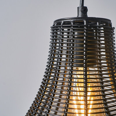 ValueLights Torin Matt Black Ceiling Light Pendant