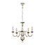 ValueLights Traditional 5 Way White Flemish Style Ceiling Light Chandelier Fitting