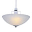ValueLights Traditional Glass Uplighter Ceiling Light Shade with a Silver Chrome Gimble