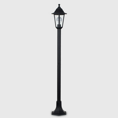 ValueLights Traditional Victorian Style 1.2m Black IP44 Outdoor Garden Lamp Post Bollard Light With 15w LED GLS Bulb In Cool White