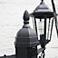 ValueLights Traditional Victorian Style 1.95m Black 3 Way IP44 Outdoor Garden Lamp Post Light With 15w LED GLS Bulbs Cool White