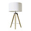 ValueLights Tripod Brown Table Lamp