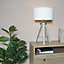 ValueLights Tripod Brown Table Lamp