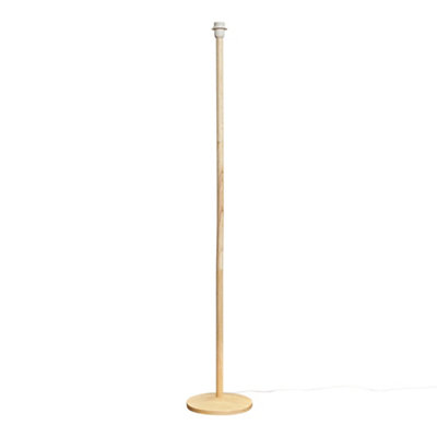ValueLights Triston Single Stem Natural Light Wood Floor Lamp Base