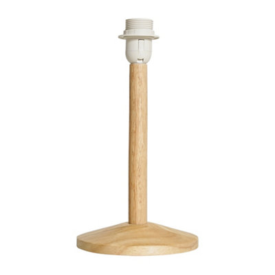 ValueLights Triston Single Stem Natural Light Wood Table Lamp Base
