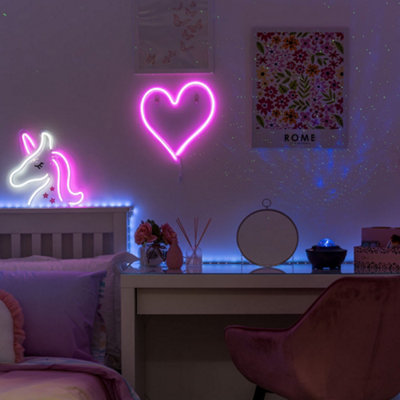 ValueLights Unicorn Neon White Light Decoration